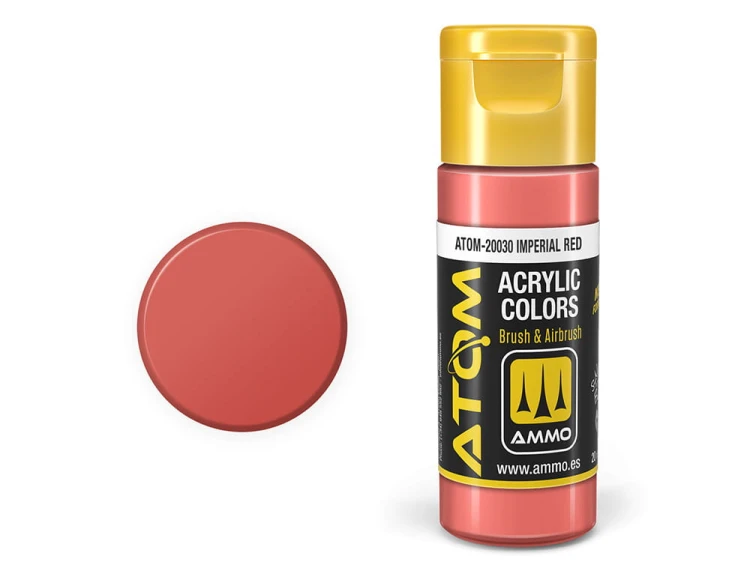 Farba akrylowa ATOM Imperial red ATOM-20030 AMMO Mig Jimenez