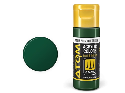 Farba akrylowa ATOM Dark green ATOM-20092 AMMO Mig Jimenez