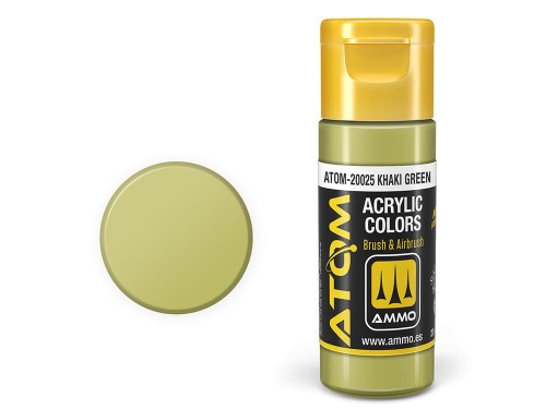 Farba akrylowa ATOM Khaki green ATOM-20025 AMMO Mig Jimenez