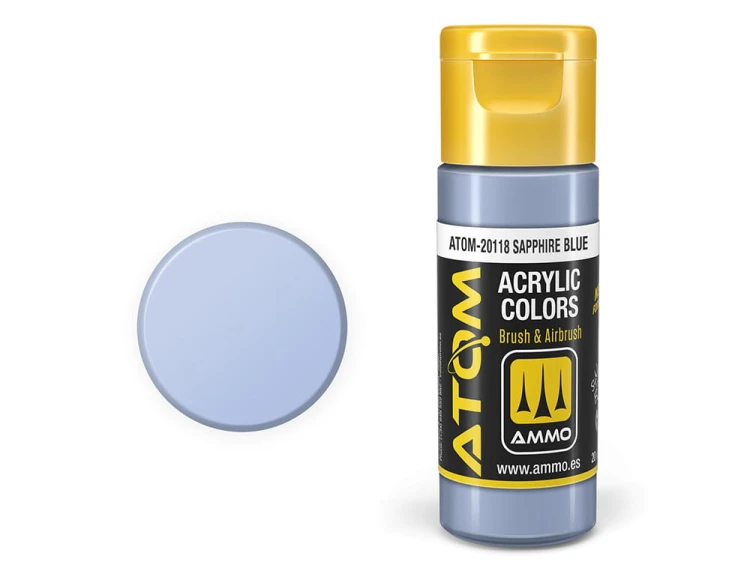 Farba akrylowa ATOM Sapphire blue ATOM-20118 AMMO Mig Jimenez