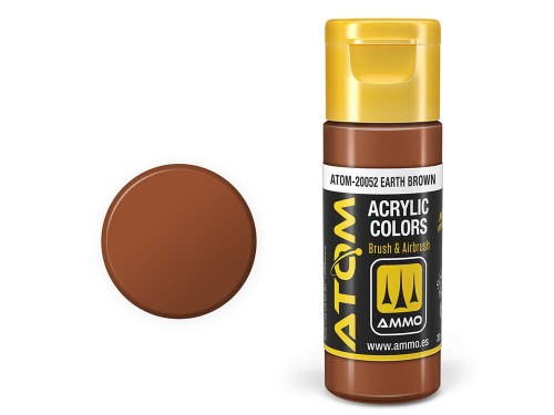 Farba akrylowa ATOM Earth brown ATOM-20052 AMMO Mig Jimenez