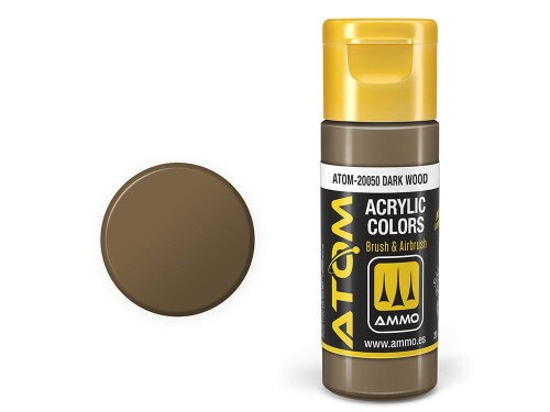 Farba akrylowa ATOM Dark wood ATOM-20050 AMMO Mig Jimenez