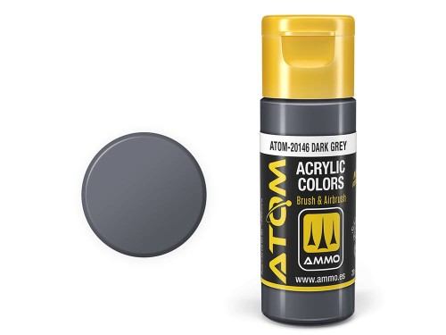 Farba akrylowa ATOM Dark grey RAL7012 ATOM-20146 AMMO Mig Jimenez