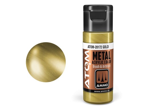 Farba akrylowa ATOM Gold metallic ATOM-20172 AMMO Mig Jimenez