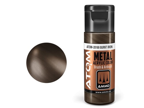 Farba akrylowa ATOM Burnt iron metallic ATOM-20169 AMMO Mig Jimenez