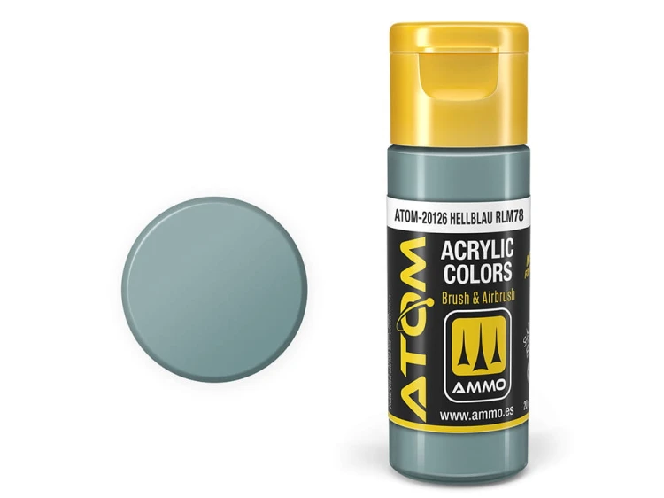 Farba akrylowa ATOM Hellblau RLM78 ATOM-20126 AMMO Mig Jimenez