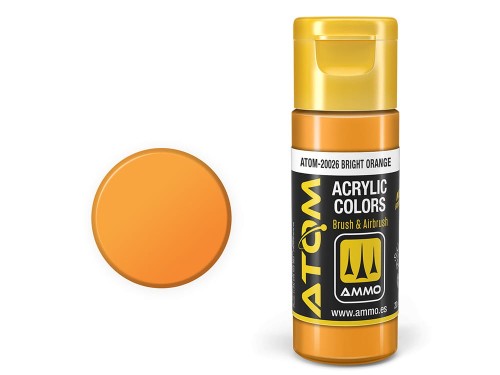 Farba akrylowa ATOM Bright orange ATOM-20026 AMMO Mig Jimenez