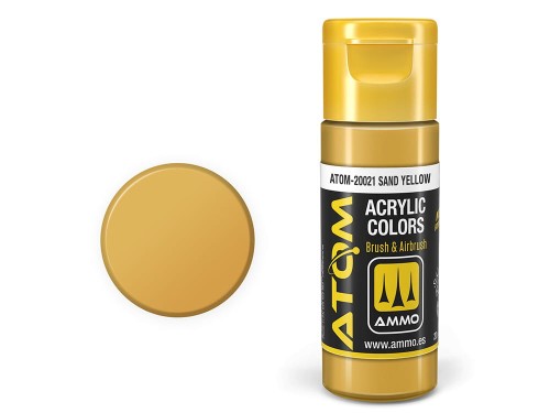 Farba akrylowa ATOM Sand yellow ATOM-20021 AMMO Mig Jimenez