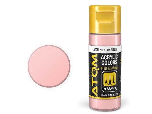 Farba akrylowa ATOM Pink flesh ATOM-20039 AMMO Mig Jimenez