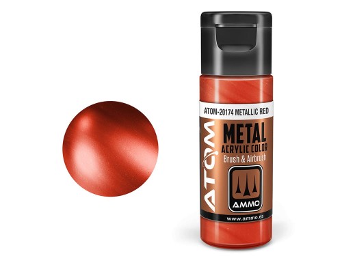 Farba akrylowa ATOM Red metallic ATOM-20174 AMMO Mig Jimenez