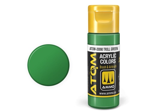 Farba akrylowa ATOM Troll green ATOM-20090 AMMO Mig Jimenez