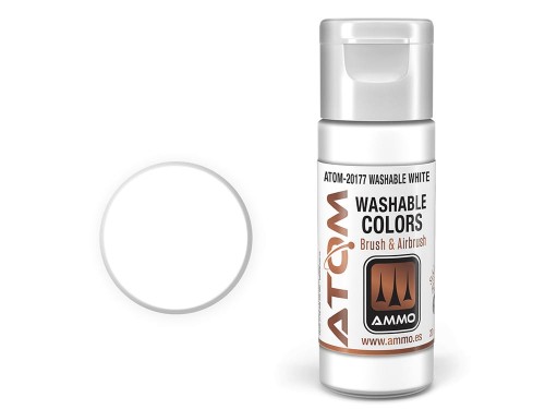 Farba akrylowa ATOM Washable white ATOM-20177 AMMO Mig Jimenez