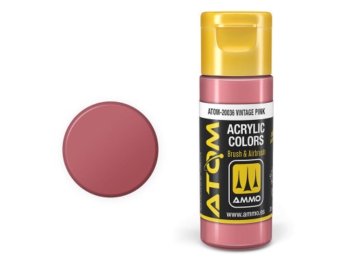 Farba akrylowa ATOM Vintage pink ATOM-20036 AMMO Mig Jimenez