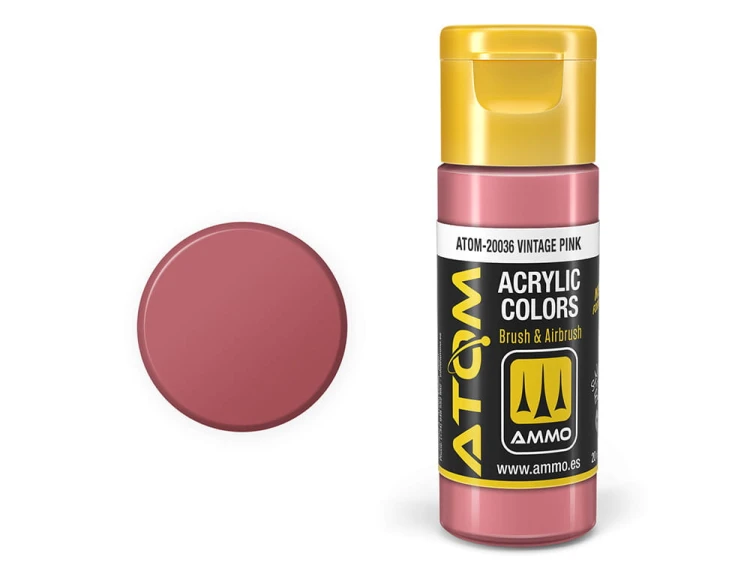 Farba akrylowa ATOM Vintage pink ATOM-20036 AMMO Mig Jimenez
