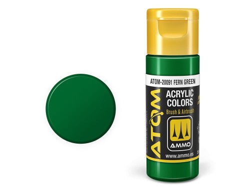 Farba akrylowa ATOM Fern green ATOM-20091 AMMO Mig Jimenez