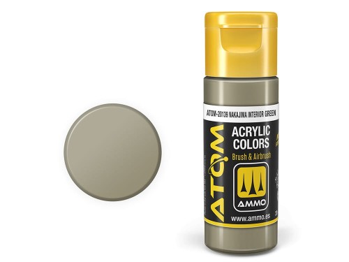 Farba akrylowa ATOM Nakajima interior green ATOM-20139 AMMO Mig Jimenez