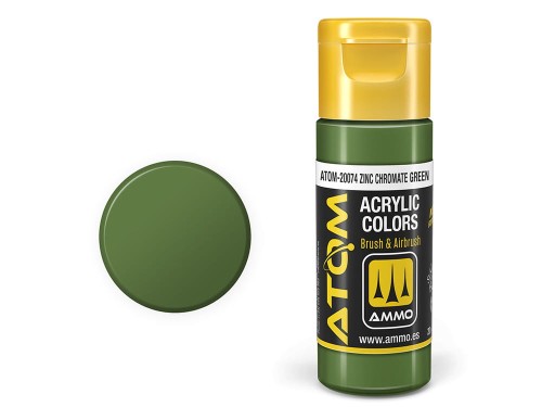 Farba akrylowa ATOM Zinc chromate green RAL6011 ATOM-20074 AMMO Mig Jimenez