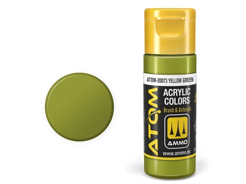 Farba akrylowa ATOM Yellow green ATOM-20073 AMMO Mig Jimenez