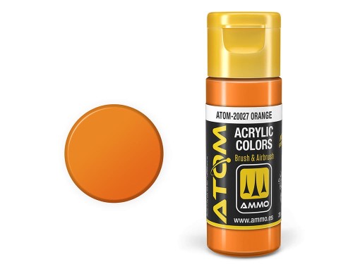 Farba akrylowa ATOM Orange ATOM-20027 AMMO Mig Jimenez