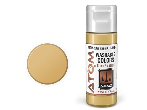 Farba akrylowa ATOM Washable sand RAL8020 ATOM-20179 AMMO Mig Jimenez