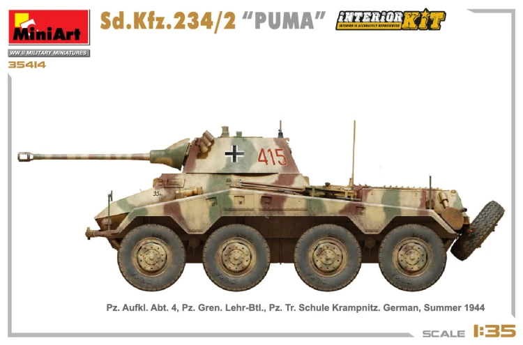 Samochód pancerny Sd.Kfz.234/2 Puma 35419 MiniArt