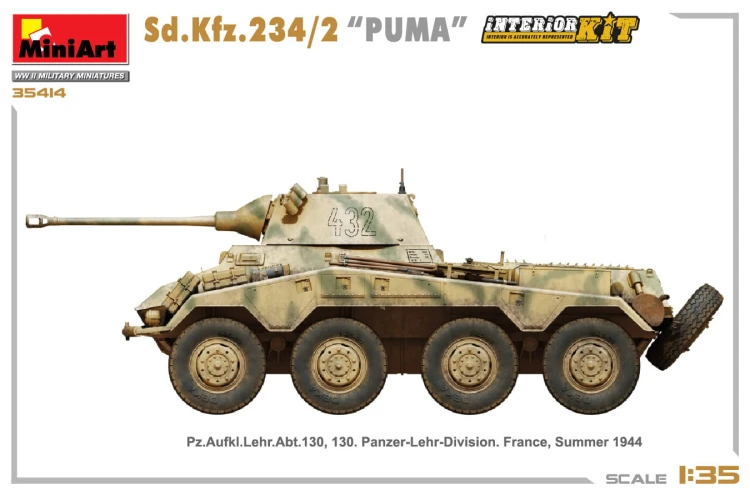 Samochód pancerny Sd.Kfz.234/2 Puma 35419 MiniArt