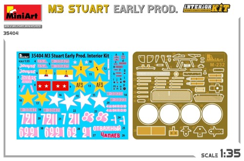 Czołg M3 Stuart Early Production 35404 MiniArt