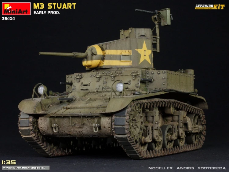 Czołg M3 Stuart Early Production 35404 MiniArt