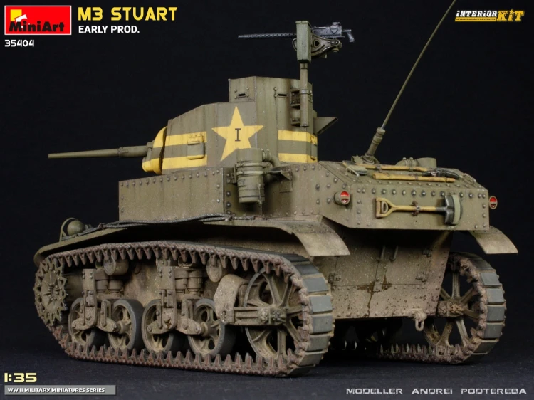 Czołg M3 Stuart Early Production 35404 MiniArt