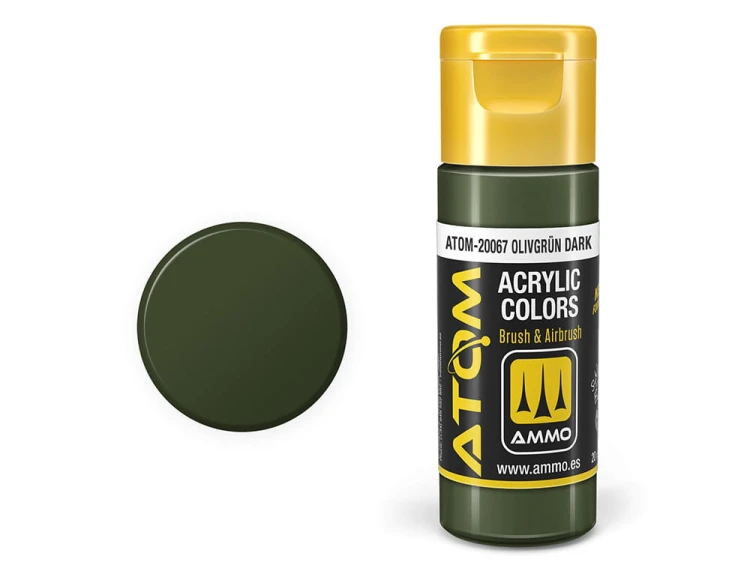 Farba akrylowa ATOM Olivgrun dark RAL6003 ATOM-20067 AMMO Mig Jimenez