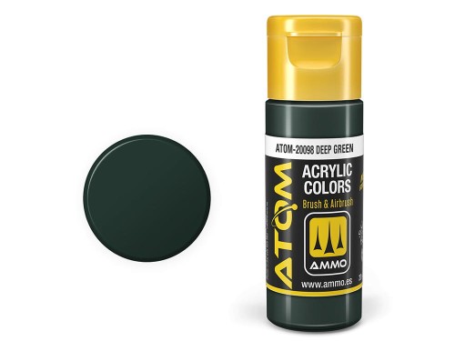 Farba akrylowa ATOM Deep green ATOM-20098 AMMO Mig Jimenez