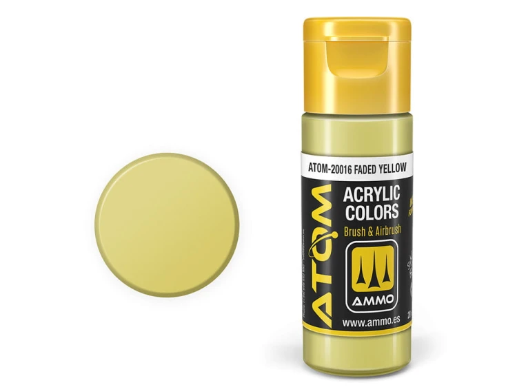 Farba akrylowa ATOM Faded yellow ATOM-20016 AMMO Mig Jimenez