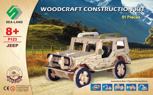Samochód Jeep składanka drewniana P123 Sea-Land