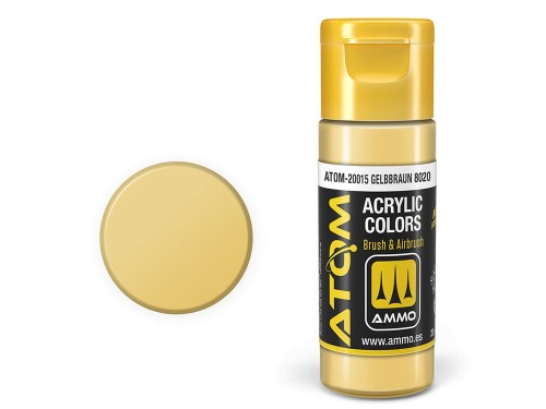 Farba akrylowa ATOM Gelbbraun RAL8020 ATOM-20015 AMMO Mig Jimenez