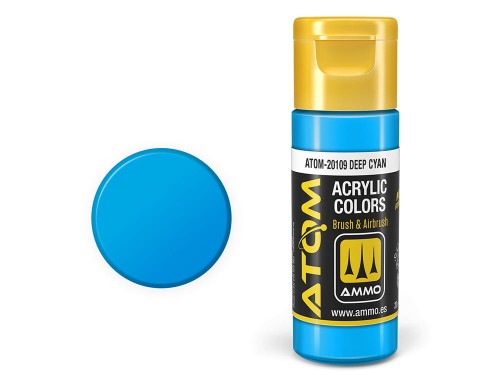 Farba akrylowa ATOM Deep cyan ATOM-20109 AMMO Mig Jimenez