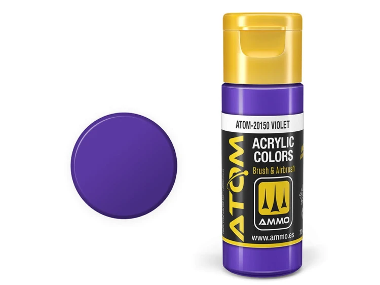 Farba akrylowa ATOM Violet ATOM-20150 AMMO Mig Jimenez