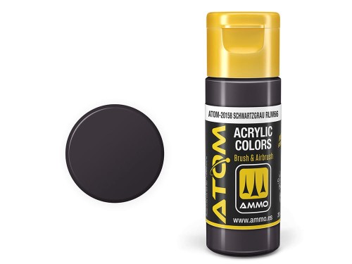Farba akrylowa ATOM Schwartzgrau RLM66 ATOM-20158 AMMO Mig Jimenez