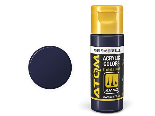 Farba akrylowa ATOM Ocean blue ATOM-20102 AMMO Mig Jimenez