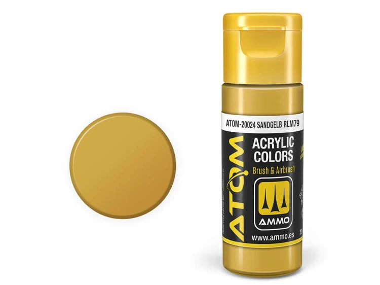 Farba akrylowa ATOM Sandgelb RLM79 ATOM-20024 AMMO Mig Jimenez