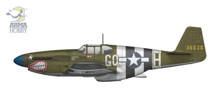 Samolot North American P-51B Mustang 70069 Arma Hobby