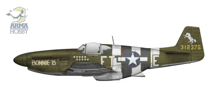 Samolot North American P-51B Mustang 70069 Arma Hobby