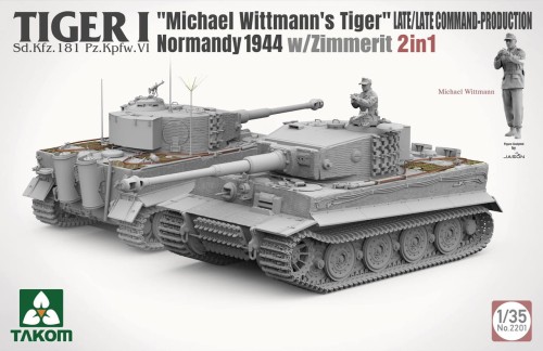 Czołg Tiger I Sd.Kfz.181 PzKpfw VI Ausf.E Late Michael Wittmann 2201 Takom
