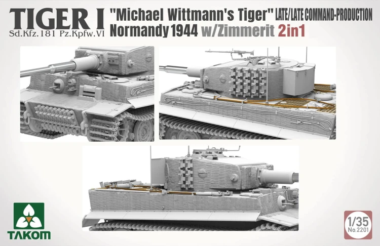 Czołg Tiger I Sd.Kfz.181 PzKpfw VI Ausf.E Late Michael Wittmann 2201 Takom