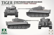 Czołg Tiger I Sd.Kfz.181 PzKpfw VI Ausf.E Early Gruppe Fehrmann 2202 Takom