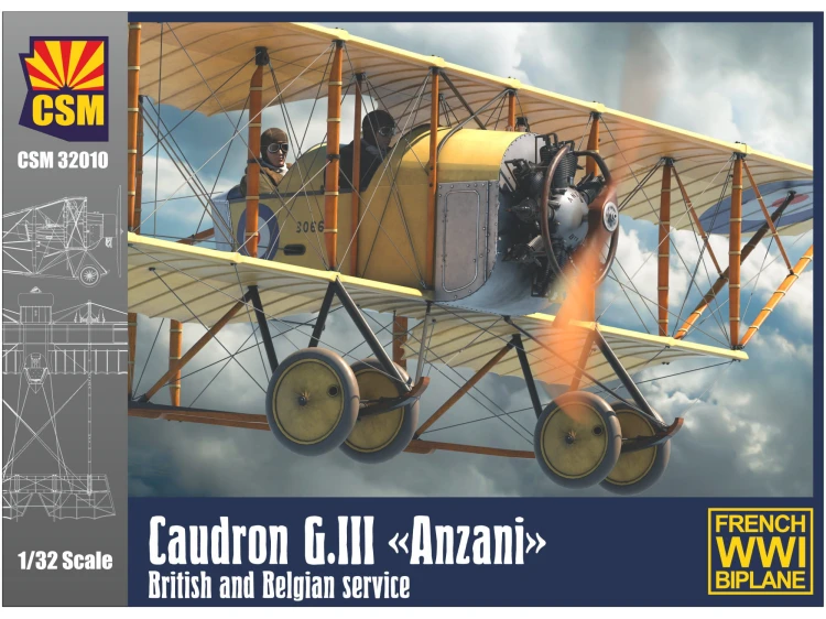 Samolot Caudron G.III Anzani CSM32010 Copper State Models