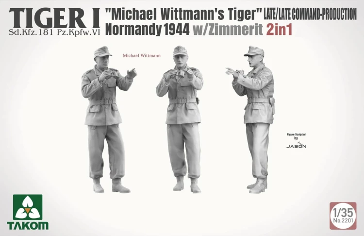 Czołg Tiger I Sd.Kfz.181 PzKpfw VI Ausf.E Late & Early & Michael Wittmann 2201W Takom