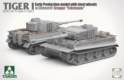 Czołg Tiger I Sd.Kfz.181 PzKpfw VI Ausf.E Late & Early & Michael Wittmann 2201W Takom