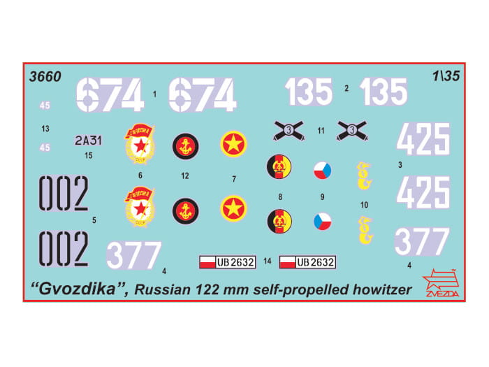 Haubica 2S1 Gwozdika Goździk 122mm 3660 Zvezda