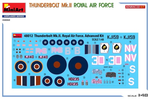 Samolot Republic P-47 Thunderbolt Mk.II Royal Air Force 48012 MiniArt