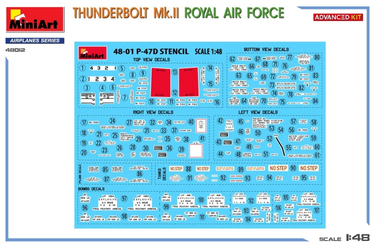 Samolot Republic P-47 Thunderbolt Mk.II Royal Air Force 48012 MiniArt